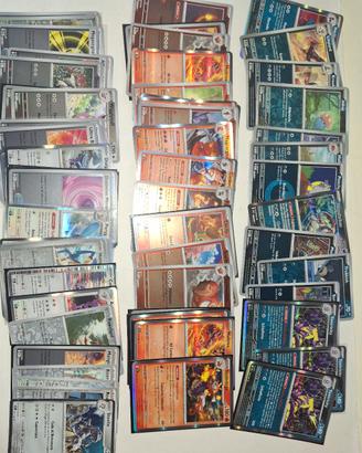 Lotto 170 Carte Pokemon Holo e Reverse