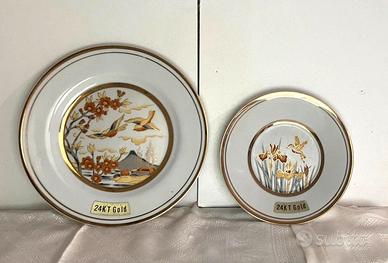 Piatti "Gold Chokin" Oro 24KT e Argento –L.Boscolo