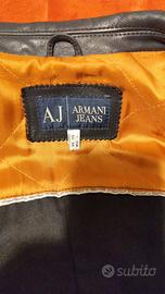 Armani jeans giacca pelle uomo