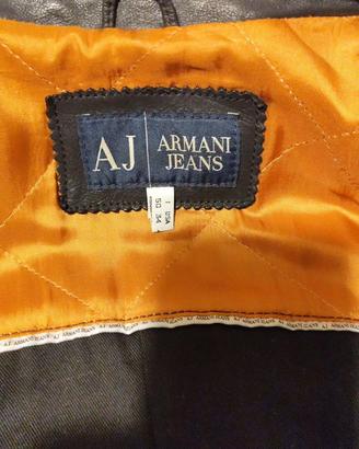 Armani jeans giacca pelle uomo