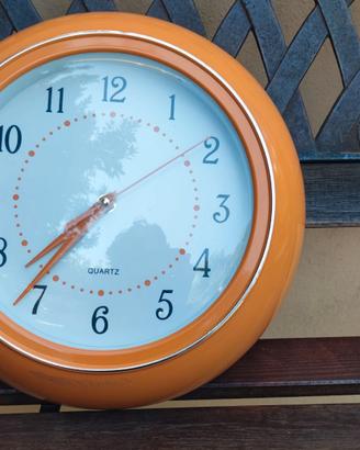 Orologio da parete vintage arancione Quartz