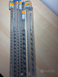 Set 7 punte elicoidali lunghe per legno 460/600mm