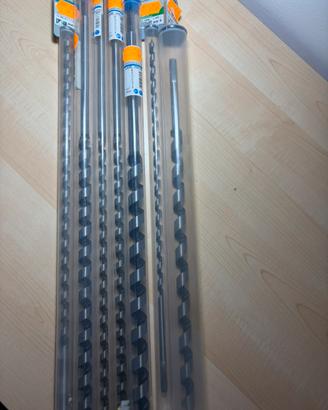 Set 7 punte elicoidali lunghe per legno 460/600mm