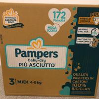 258 Pannolini Pampers baby-dry misura 3 midi