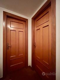 4 Porte tamburate in noce (2 da 80 cm e 2 da 70 cm
