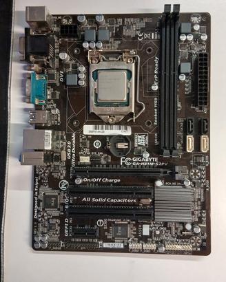 scheda madre gigabyte ga-h81m-s2pv + i3-4170
