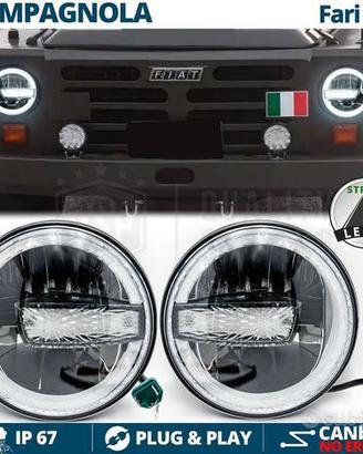 FARI LED Per FIAT CAMPAGNOLA Angel Eyes OMOLOGATI