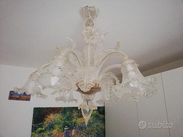 Lampadario stile Murano