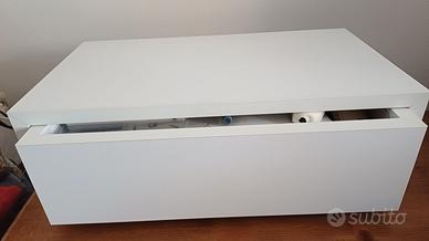 Pensile con cassetto bianco