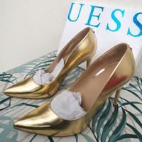 Scarpe dorate con tacco Guess originali