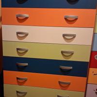 cassettiera colorata 