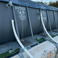 Piscina intex grigio 732x366x132 acq. Giugno 2024