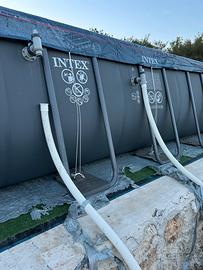 Piscina intex grigio 732x366x132 acq. Giugno 2024