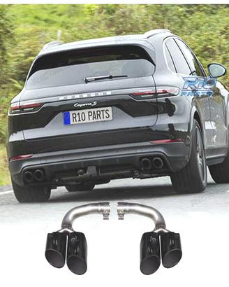 TERMINALI SCARICO PORSCHE CAYENNE 17- LOOK S NERO