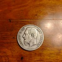 Moneta 5 Franchi Belgio 1975 - Argento 900