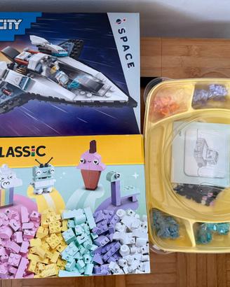 3 Set LEGO: City Space + Classic + DOTS Panda