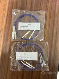 Lotto 2 Cavi Fibra Ottica OM4 50/125 SC-LC Duplex
