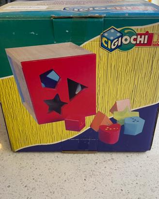 Gioco didattico cubo di legno