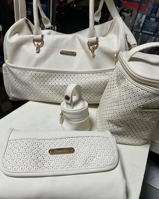 set borsa nascita Pastello