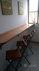 Piano snack legno+staffe legno