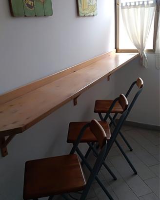 Piano snack legno+staffe legno