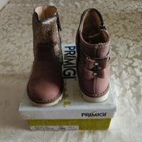 scarpe bimbi Primigi MIS 22 marroni laminati  oro