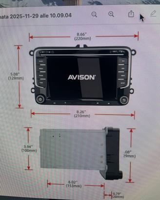 Autoradio Navigatore per Volkswagen Skoda
