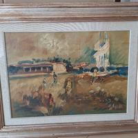 QUADRO EMANUELE CAPPELLO PAESAGGIO 50X70