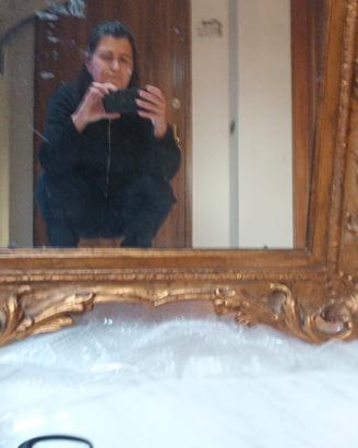 specchio vintage in legno dorato 