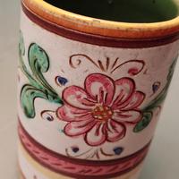 Vaso ceramica fiori dipinto a mano