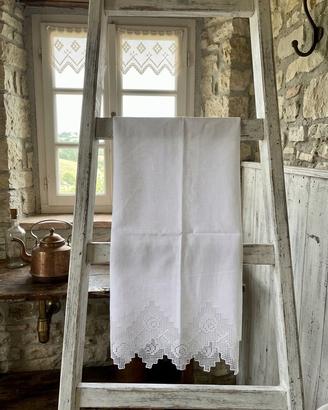 Asciugamano vintage lino e cotone