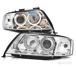 FARI XENON AUDI A6 4B 97-01 ANGEL EYES FONDO CROMA
