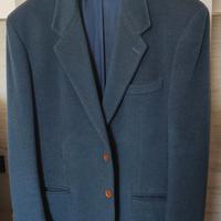 Giacca da uomo in pura lana, tg. 48, blu avio