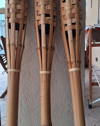 3 torce in bambù 