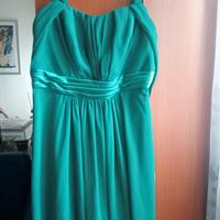abito elegante verde smeraldo lungo