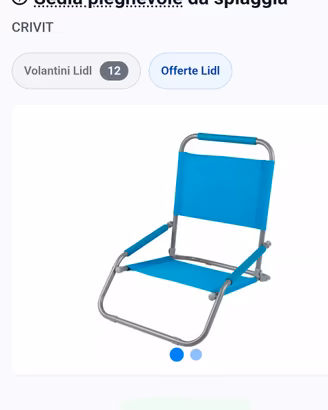 sedia pieghevole spiaggia