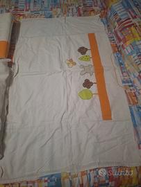 set lettino, piumino, copripiumino e paracolpi