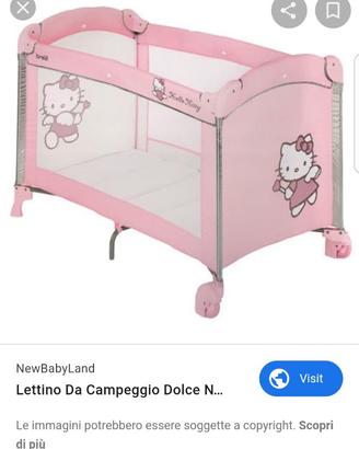 Culla hello kitty brevi rosa