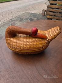 cestino vintage anatra  cm  33x22 circa