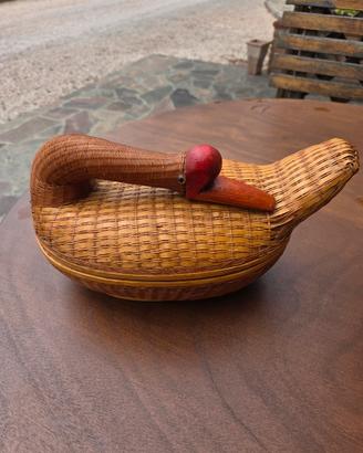 cestino vintage anatra  cm  33x22 circa
