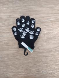 Guanti con stampa Scheletri - Taglia Unica