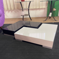 Tavolino basso bianco nero lucido Nuovo da espos.