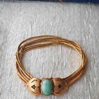 Bracciale in oro 18K e amazzonite naturale 