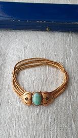 Bracciale in oro 18K e amazzonite naturale 