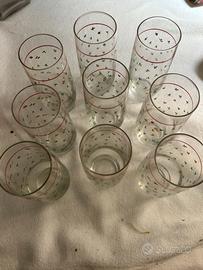Set 8 bicchieri da vibita vintage anni 80