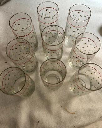 Set 8 bicchieri da vibita vintage anni 80
