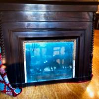 Caminiera con specchio metà 800