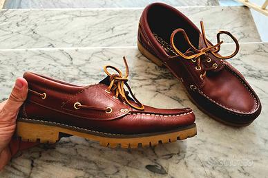 Mocassini Scarpe da barca marroni vera pelle ita