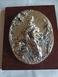 WENK Bassorilievo d'arte collocata su base legno