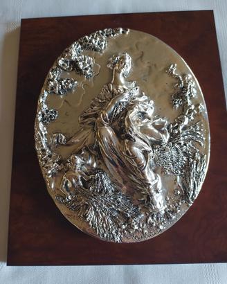 WENK Bassorilievo d'arte collocata su base legno